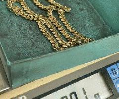 cadena de eslabones cubanos de Oro sólido 14k 100 gramos 26a