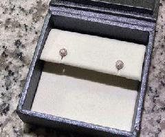 Aretes de Diamantes de Pavé Real de Diamantes y Esferas