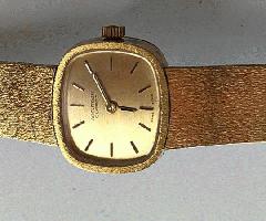 Vintage Bulova Accutron Todo Oro Tono Pulsera Reloj w / Caja Original