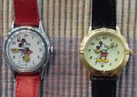 Vintage Mickey Mouse y Minnie Mouse Relojes