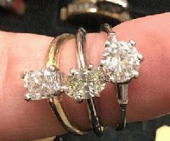 1. anillo de Compromiso de Diamantes de corte radiante ct