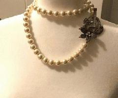 Collar Heidi Daus faux pearl Crystal toggle-PLUMÍN