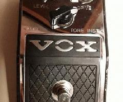 Vintage VOX V830 Distorsión Booster 1990 Negro-Cromo