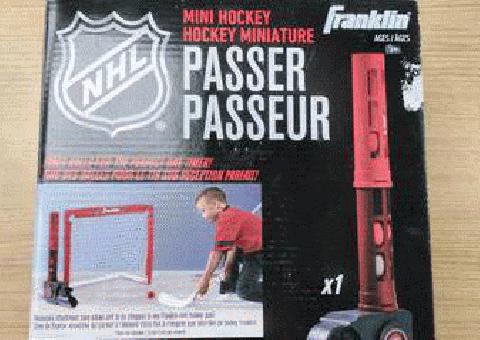 Franklin Sports NHL Mini Pasador Automático de Pelota de Hockey