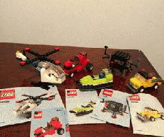 5pcs Lego modelo construye helicóptero, barco, cortacésped, camión, robot