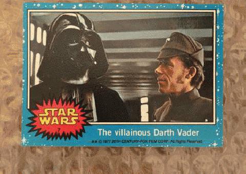 Star Wars Vintage Topps Card Series 1 #7 1977 Darth Vader