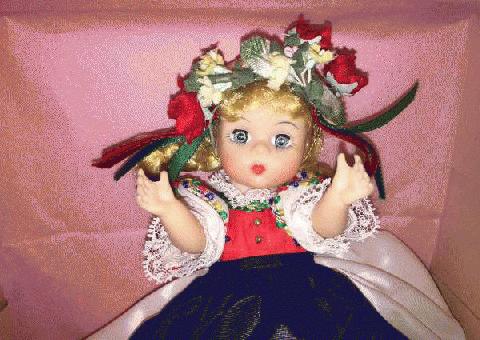Madame Alexander Vintage POLAND # 580 Doll, aprox. 7-8, con Caja.