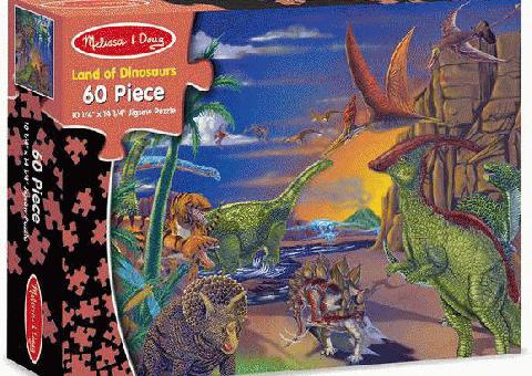 Melissa Doug 60 pc Tierra de Dinosaurios Puzzle