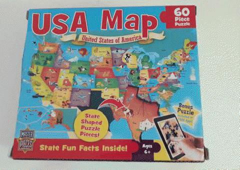 EE.UU. Mapa rompecabezas de 60 piezas
