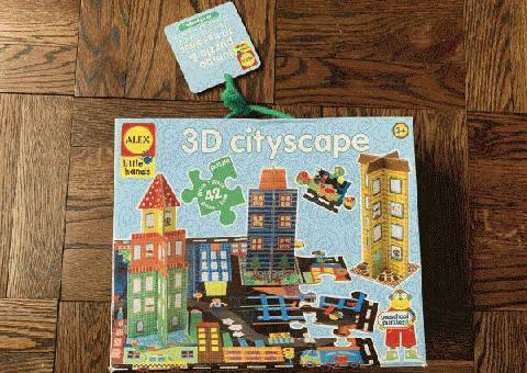 Paisaje urbano 3D 42 piezas Jumbo Puzzle con edificios 3D