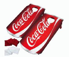 Coca-Cola Madera Cornhole Toss Juego Conjunto