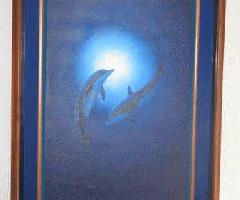 Pintura al óleo Original de Wyland, Visión del Mar