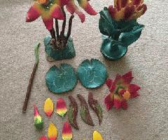  Flores de madera Colorido-volver a montar-artesanía-girasol-moderno-colorido