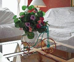 Plantador adornado hermoso de la bici del metal para el pote de las flores