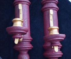 Par de candelabros rústicos de madera vintage (colgante)