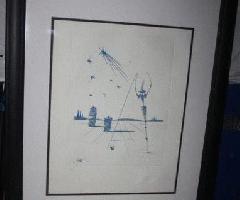 arte, LAstre Sepia en azul, Salvador Dali / reducido / mudanza debe vender